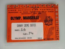 Carte abonnement OM 1995 1996 95 96 Marseille Ganay