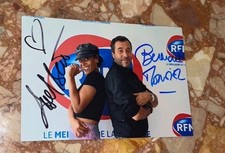 Photo Dédicace Autograph Amel Bent et Bernard Montiel