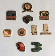 10 PIN'S PENTAX CAMERA PHOTO 70 R  105 R  Z 10 SERIE Z  JUMELLES BINOCULARS