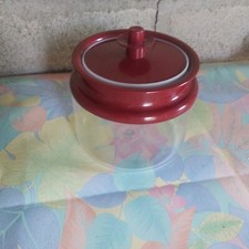 Tupperware Boite Ronde Vitrine Bordeaux 1.2 Litre Vintage Rare 