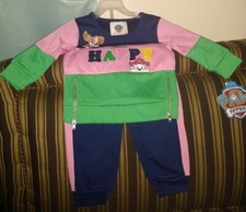 NEW Paw Patrol Girls Fleece Set Size 18M Top & Pants Lounge Sweats Sweatshirt