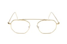 330€ Lunettes de vue métal or doré LGR L.G.R Nomad Monture optique géométrique