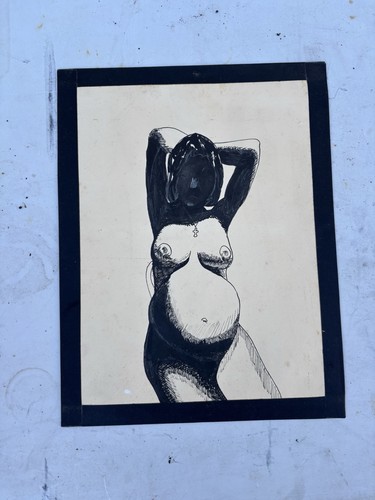 Dessin original stylo noir - dessin,