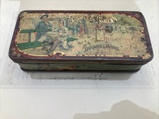 ancienne boîte en tôle lithographiée Le Petit Parisien Biscuits Ducasse Nantes 