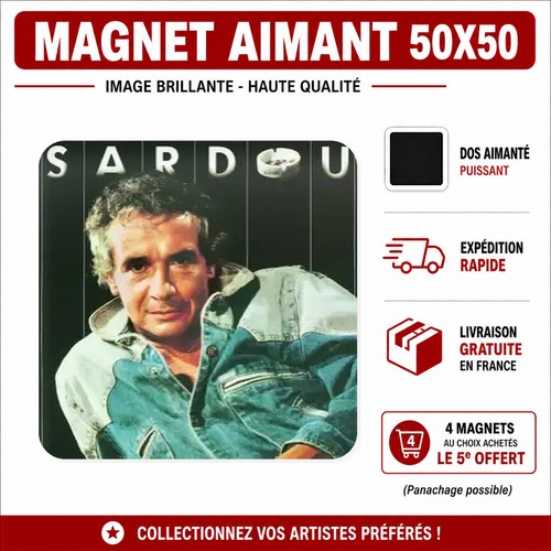 Magnet michel sardou 5x5 - michel, cm