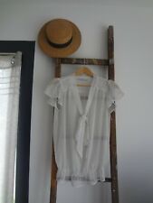 M 38 40 ZARA TRF HAUT TOP TRANSPARENT CHIC TUNIQUE ROBE VESTE DEBARDEUR SEXY +++