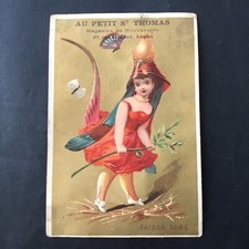 Chromo Doré Déguisement Faisan Doré Angers XIXè Victorian Gilded Scrap Oblaten