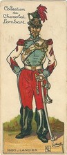 Chromo Lombart Gloire et costumes militaires 117 Lancier uniforme armée Napoléon