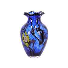Vase Coloré En Verre Soufflé Style Murano Fabrication Artistique Hauteur 32 Cm