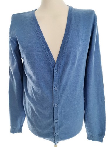 Preppy homme gilet bleu maille - gilet,