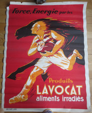 GRANDE AFFICHE Produits irradiés LAVOCAT RUGBYMAN RUGBY  HENRI PROST (1876-1940)
