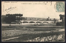 CPA Saint-Martin-le-Beau, La Vallée et le Pont du Cher 1905 