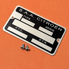 Plaque constructeur Citroën -