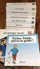 EDITIONS ATLAS : TINTIN   LOT DE 198 FICHES : QUIZ
