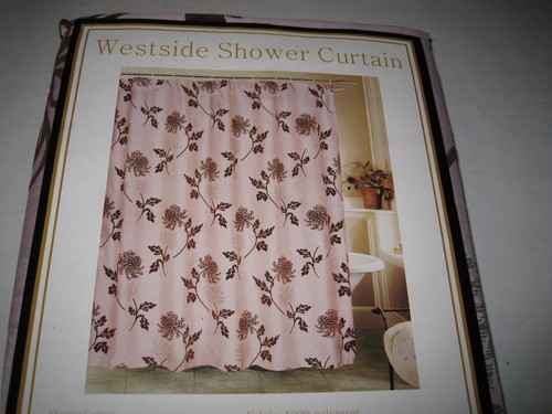 Pink brown flocked floral - pink,