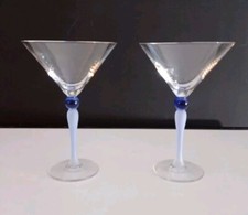 2 Verres A Cocktail En cristal d'Arques modèle Eden Bleu H 17 Cm