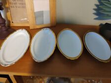 2 RAVIERS  (2 modeles) porcelaine liseret or