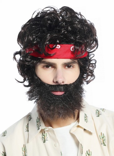 Perruque bandeau barbe - perruque,