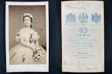 Erwin, Paris, Léontine Fromentin, comédienne Vintage cdv albumen print CDV, ti