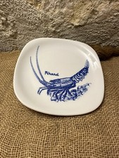 Assiette Perard  Bauscher Weiden - Homard Bleu Sur Fond Blanc