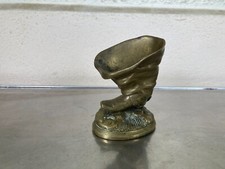 ANCIEN PYROGENE GRATTOIR A ALLUMETTES BOTTE DE 7 LIEUES EN BRONZE FUMEUR 1920