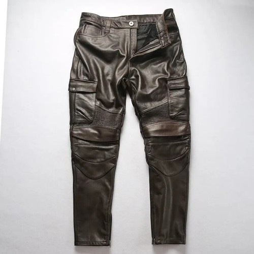 Pantalon cuir motard - en, de