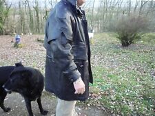 Veste 3/4 en cuir/capuche amovible/Oscard Leopold/manteau/équitation/motard