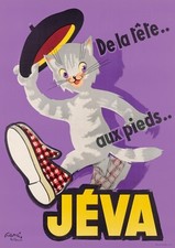 Jéva - de la tête aux pieds- chaussons béret  - A3 plastifié