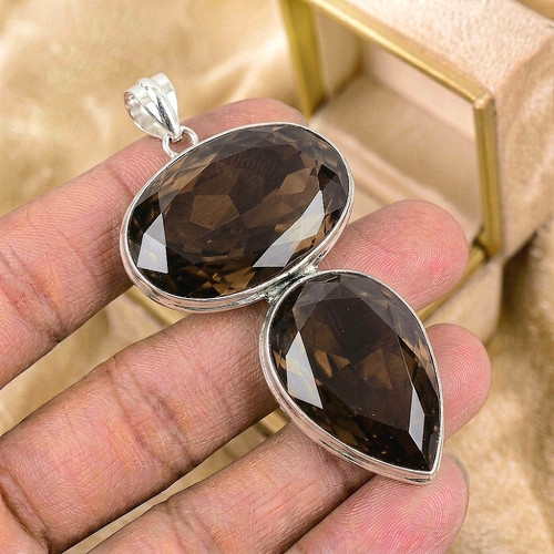 Silver smokey quartz - smokey, gemstone