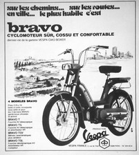 PUBLICITÉ DE PRESSE 1973 CYCLOMOTEUR BRAVO PRODUCTION VESPA