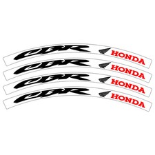 Stickers bord de JANTE PLASTIFIES CBR 600 900 954 1000 - Mod.Blanc 