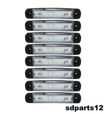 8 Feux de Gabarit Blanc 12V LED Position Avant Camion Fourgon Camping-car E13