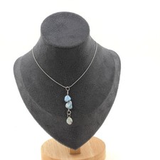 Collier 3 Perles Larimar de