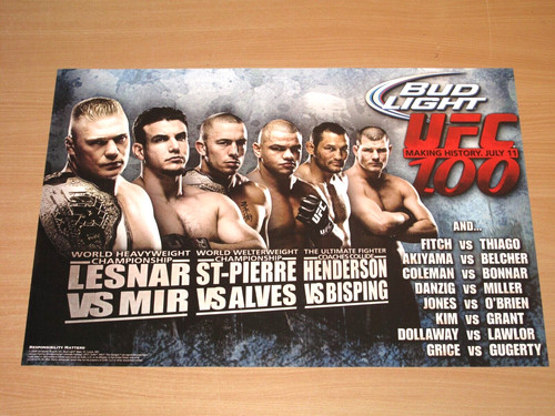 Affiche ufc 100 bud light - affiche,