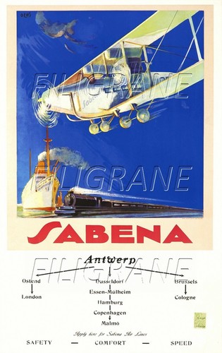 Sabena avion belgique rxhq - avion,