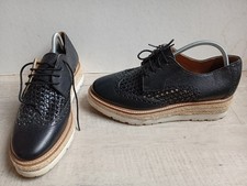 Bocage Chaussure de ville compensée  en cuir - noir - taille 40 - 40,5