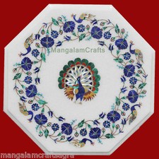 18 " Marbre Blanc Café Table