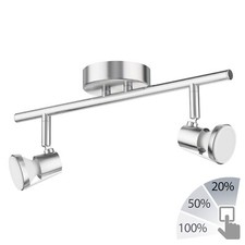 Plafonnier LEONIS à deux flammes incl. ampoules LED GU10 blanches avec 3