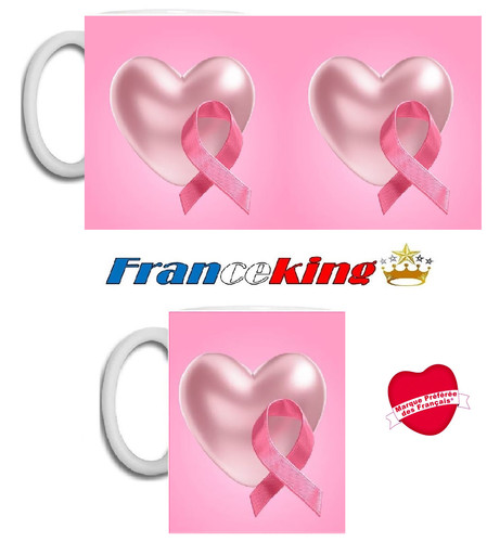 Mug céramique cancer sein - mug,