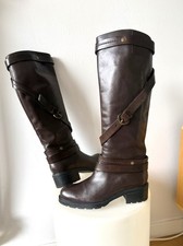 Hogan bottes haute cuir brun
