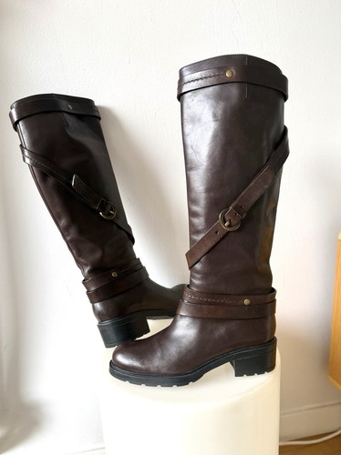 Hogan bottes haute - cuir, brun