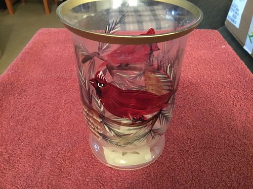 Red bird gold rimmed - red,