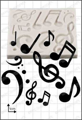 Moule silicone musical notes - moule,