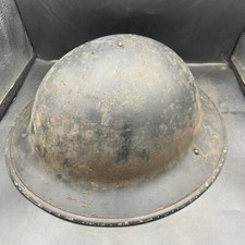 Original WW2 Britannique Maison Avant Civil Défense Mk2 Brodie Casque & Liner