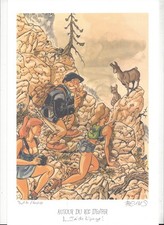 MEYNET - DOUBLE M / FANFOUE : OBSERVATION DE CHAMOIS (N°/Signé)