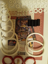 FLIPPER  DATA EAST-MAVERIC-KIT ELASTIQUES BLANC-pinball rubber kit