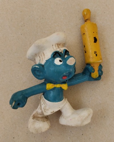 Figurine schtroumpf pâtissier - figurine,
