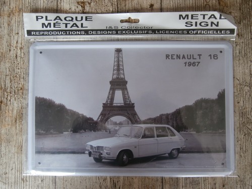 Plaque metal publicitaire - metal,