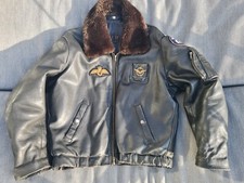 Blouson cuir aviateur véritable vintage Bon état 