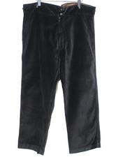 French 1940s Buckle Back Black Thick Corduroy Work Chore Pants SPORTYVA  W42